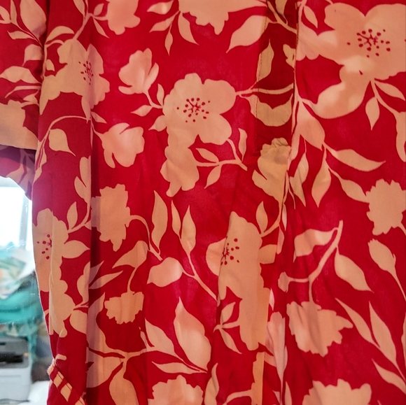 Time & Tru Size XL 16-18 Pink White PAISLEY Print Dress pullon wide sleeves NEW - Picture 4 of 15